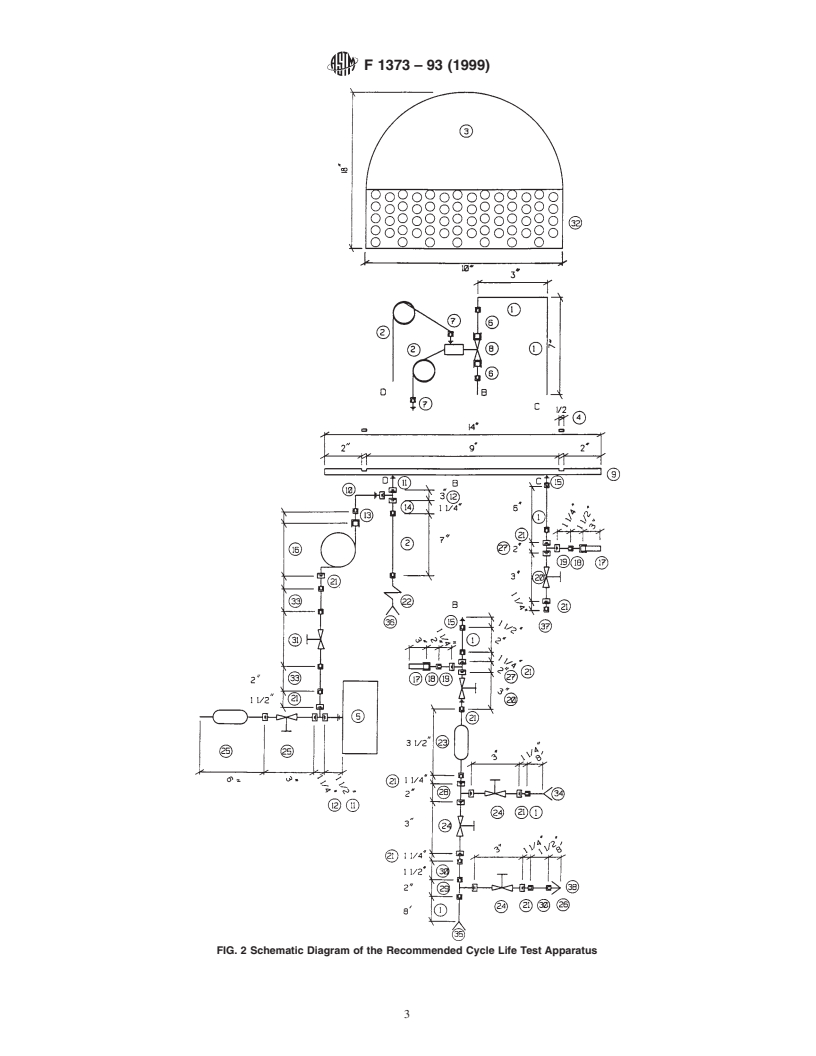 ASTM F1373-93(1999) - Standard Test Method for Determination of Cycle Life of Automatic Valves for Gas Distribution System Components