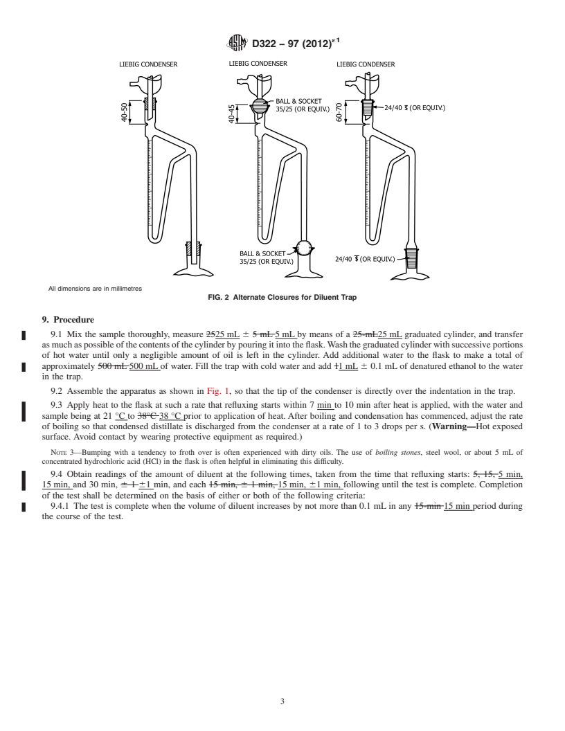 REDLINE ASTM D322-97(2012)e1 - Standard Test Method for  Gasoline Diluent in Used Gasoline Engine Oils by Distillation