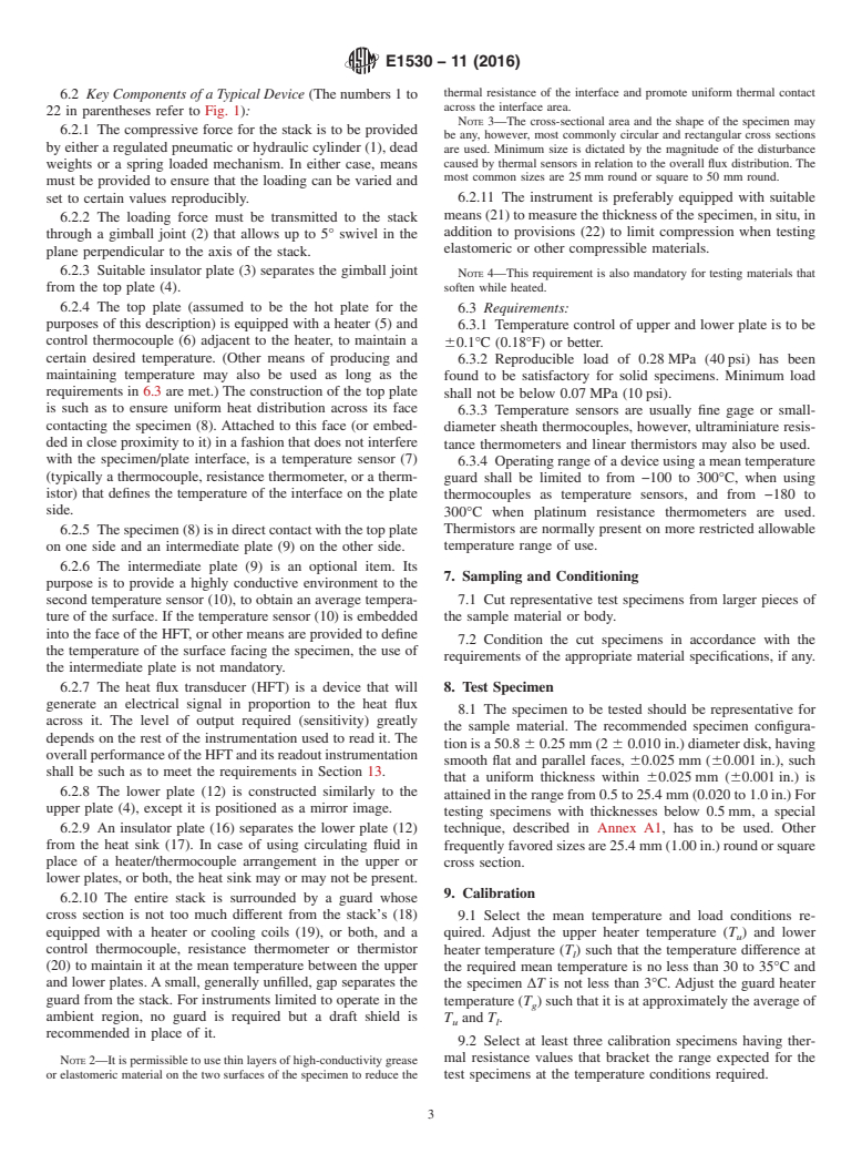 ASTM E1530-11(2016) - Standard Test Method for  Evaluating the Resistance to Thermal Transmission of Materials  by the Guarded Heat Flow Meter Technique