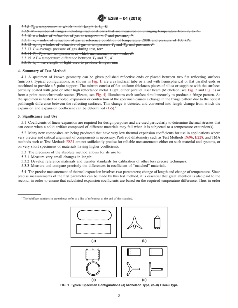 REDLINE ASTM E289-04(2016) - Standard Test Method for  Linear Thermal Expansion of Rigid Solids with Interferometry