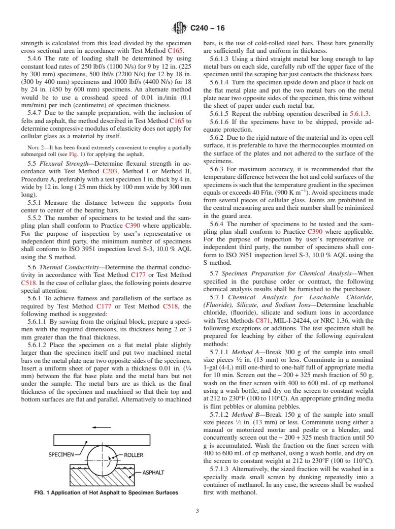 ASTM C240-16 - Standard Test Methods of Testing Cellular Glass Insulation Block