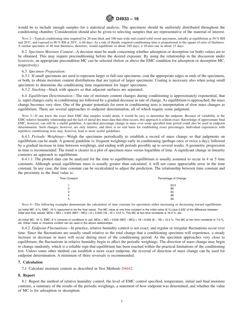 REDLINE ASTM D4933-16 - Standard Guide for  Moisture Conditioning of Wood and Wood-Based Materials