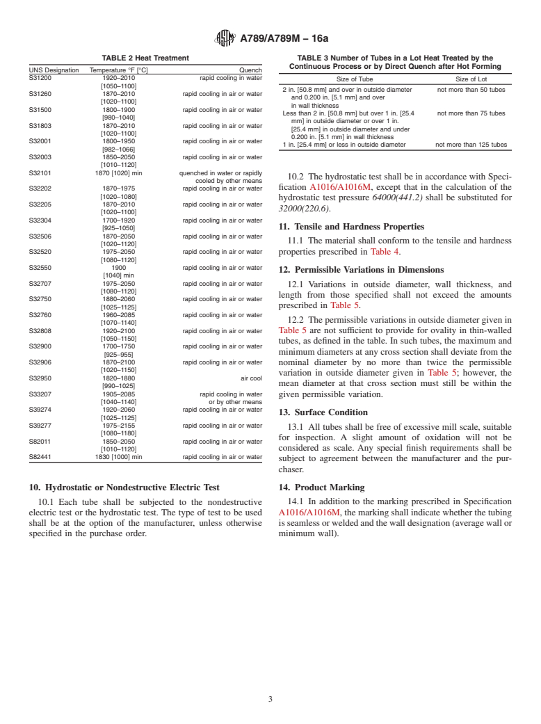 ASTM A789/A789M-16a - Standard Specification for  Seamless and Welded Ferritic/Austenitic Stainless Steel Tubing   for General Service