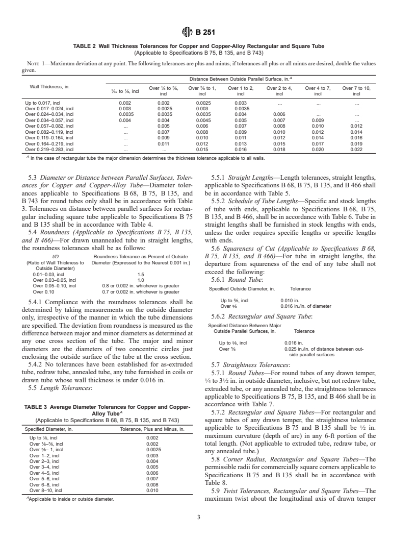 ASTM B251-97 - Standard Specification for General Requirements for Wrought Seamless Copper and Copper-Alloy Tube