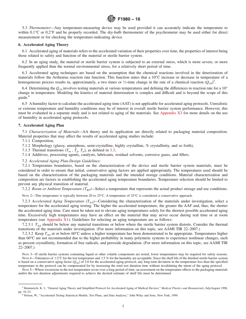 REDLINE ASTM F1980-16 - Standard Guide for  Accelerated Aging of Sterile Barrier Systems for Medical Devices