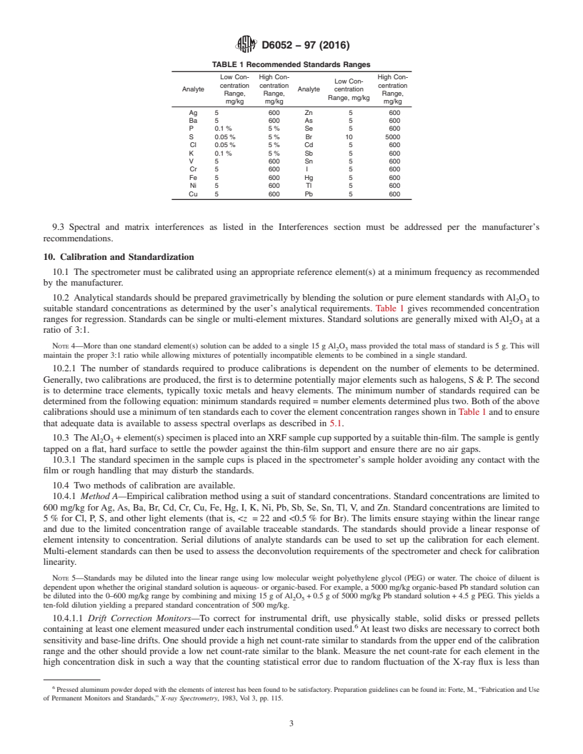 REDLINE ASTM D6052-97(2016) - Standard Test Method for  Preparation and Elemental Analysis of Liquid Hazardous Waste  by Energy-Dispersive X-Ray Fluorescence