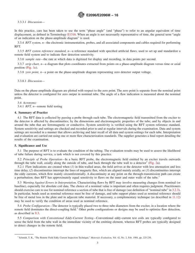 REDLINE ASTM E2096/E2096M-16 - Standard Practice for In Situ Examination of Ferromagnetic Heat-Exchanger Tubes Using  Remote Field Testing