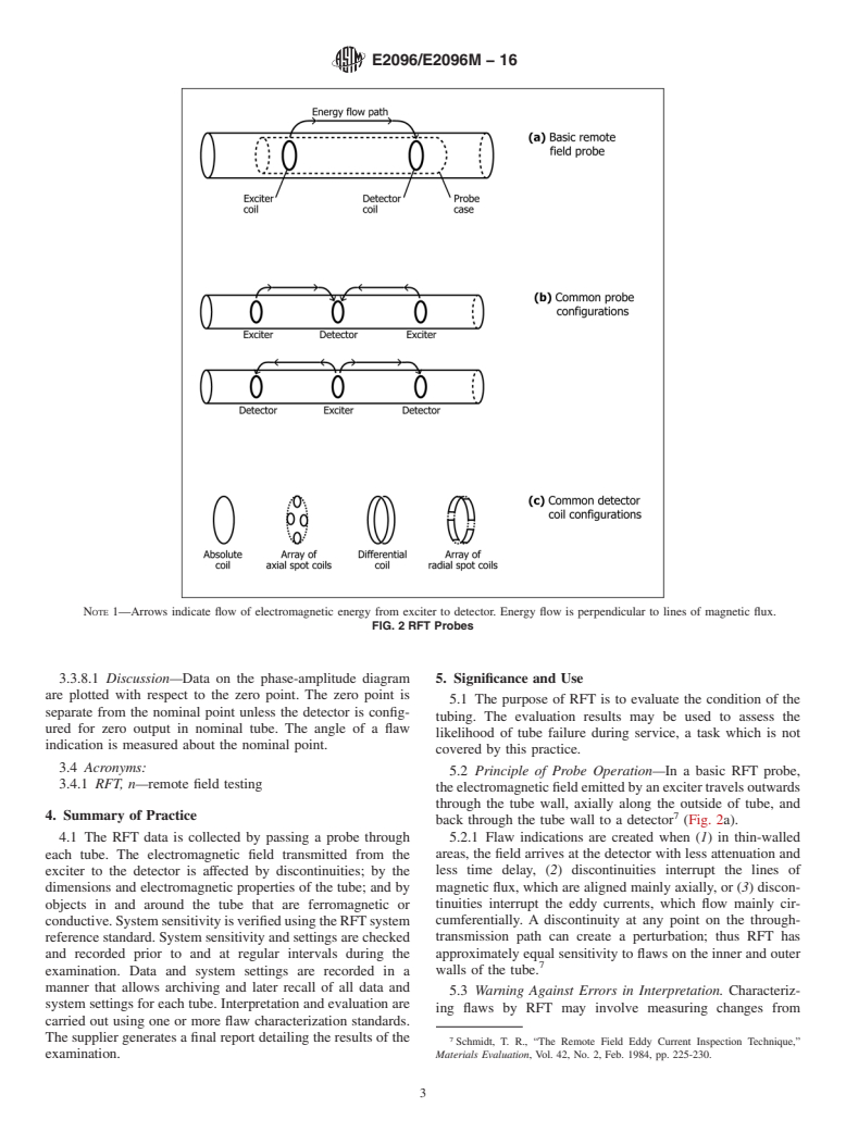 ASTM E2096/E2096M-16 - Standard Practice for In Situ Examination of Ferromagnetic Heat-Exchanger Tubes Using  Remote Field Testing