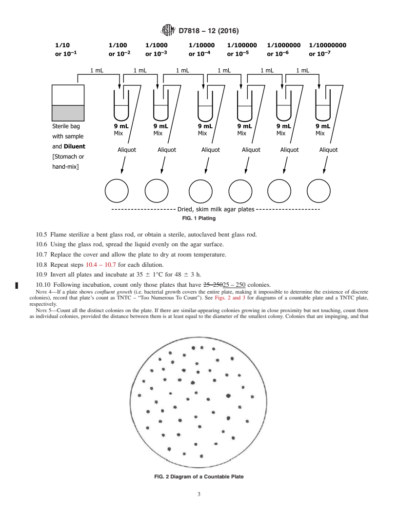 REDLINE ASTM D7818-12(2016) - Standard Test Method for Enumeration of  Proteolytic Bacteria in Fresh (Uncured) Hides  and Skins