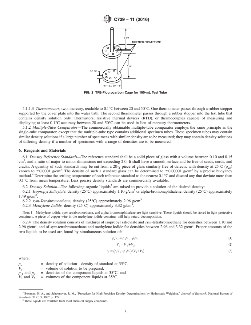 ASTM C729-11(2016) - Standard Test Method for Density of Glass by the ...