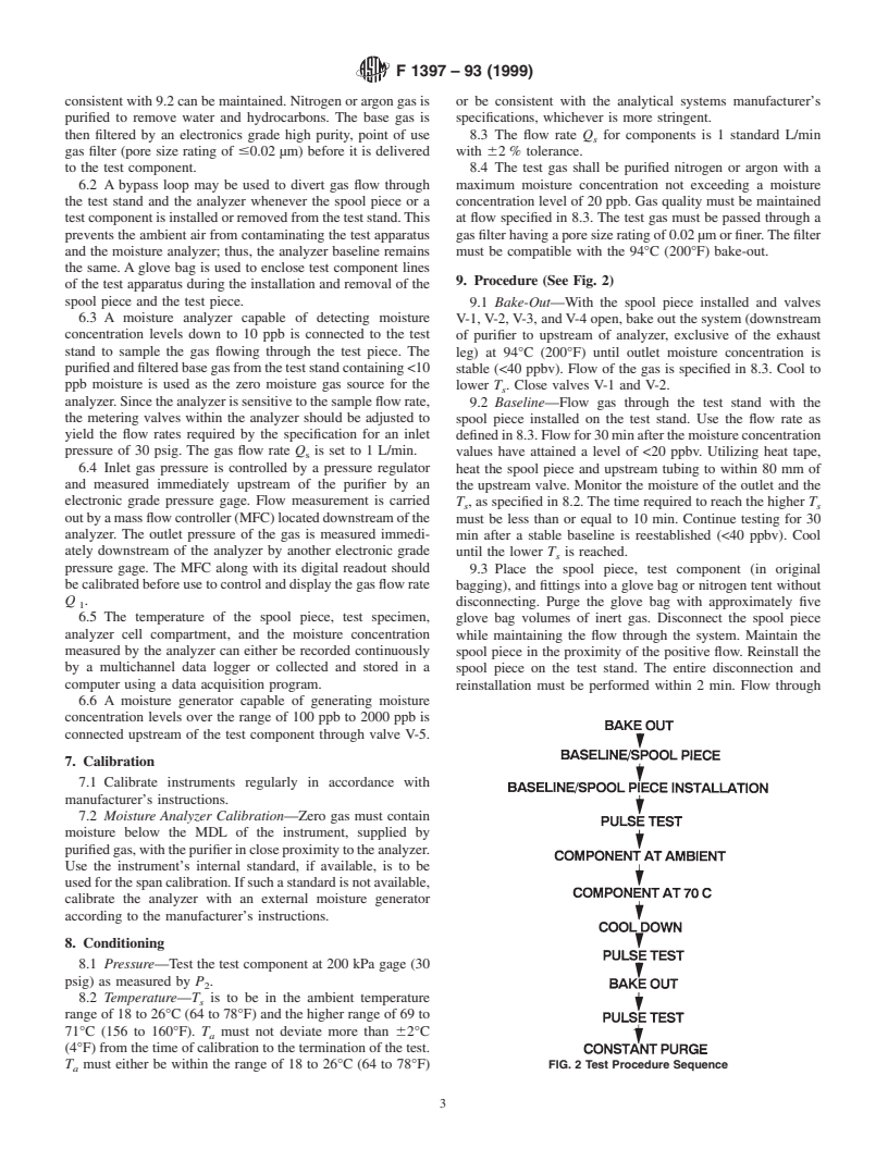 ASTM F1397-93(1999) - Standard Test Method for Determination of Moisture Contribution by Gas Distribution System Components