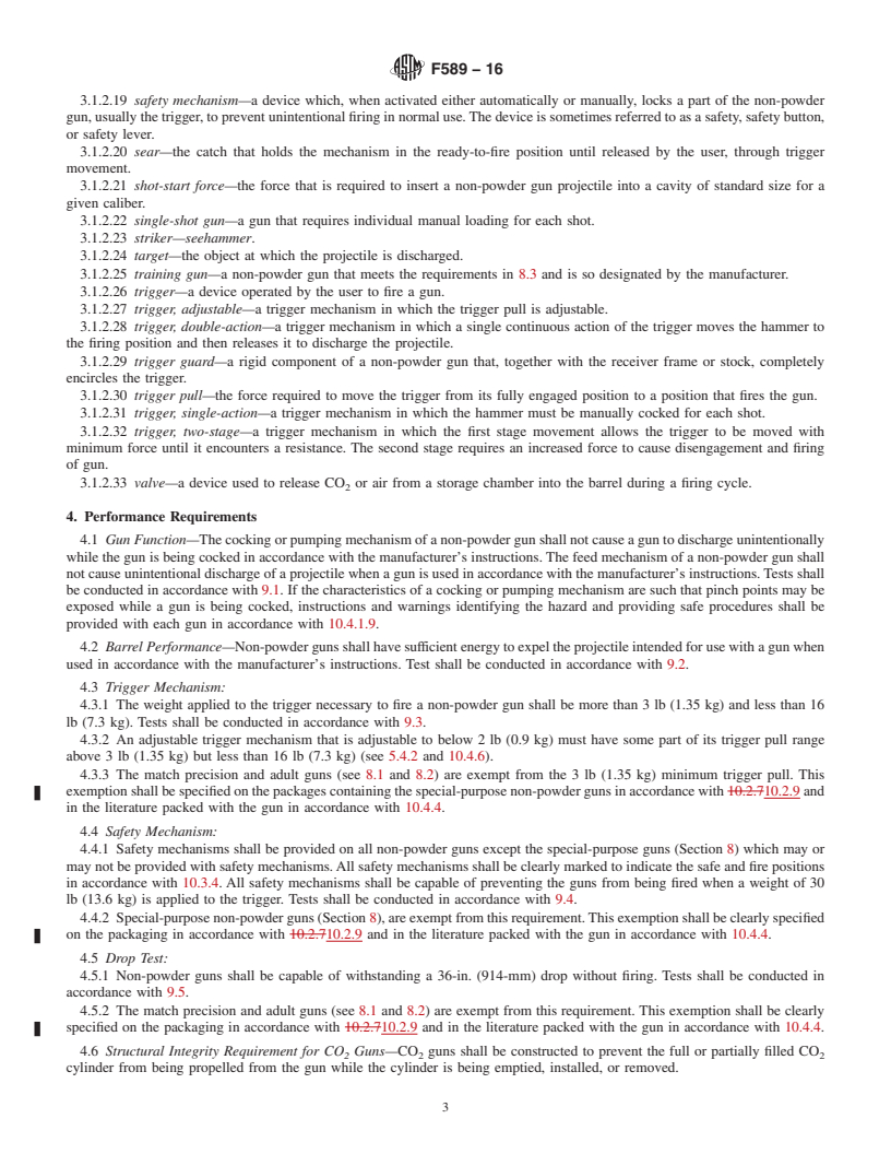 REDLINE ASTM F589-16 - Standard Consumer Safety Specification for  Non-Powder Guns