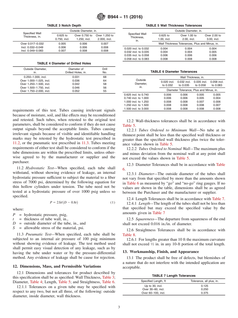 ASTM B944-11(2016) - Standard Specification for Copper-Beryllium Welded Heat Exchanger and Condenser Tube (UNS  No. C17510)