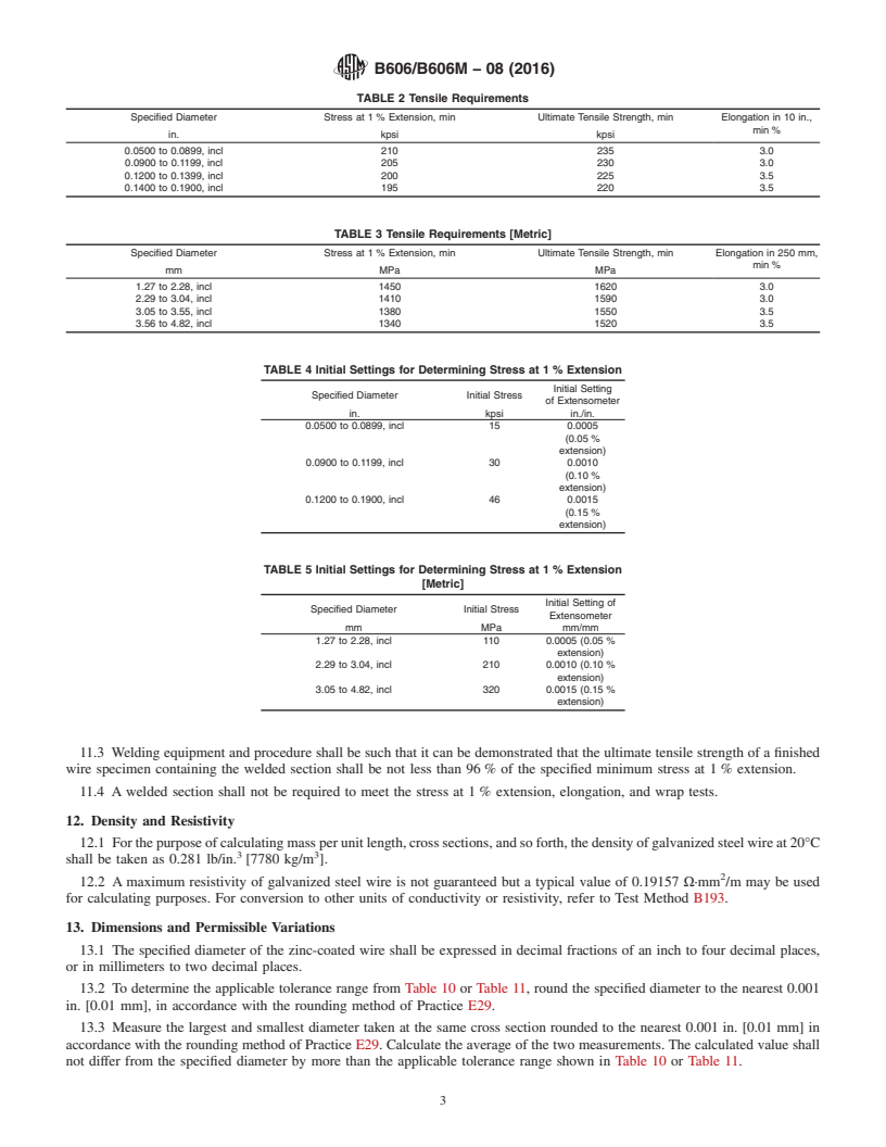 REDLINE ASTM B606/B606M-08(2016) - Standard Specification for High-Strength Zinc-Coated (Galvanized) Steel Core Wire for   Aluminum and Aluminum-Alloy Conductors, Steel Reinforced