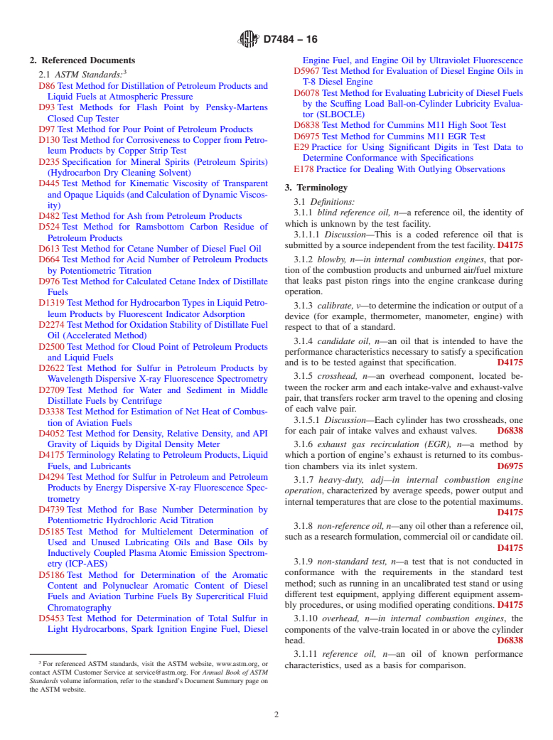 ASTM D7484-16 - Standard Test Method for Evaluation of Automotive Engine Oils for Valve-Train Wear Performance  in Cummins ISB Medium-Duty Diesel Engine