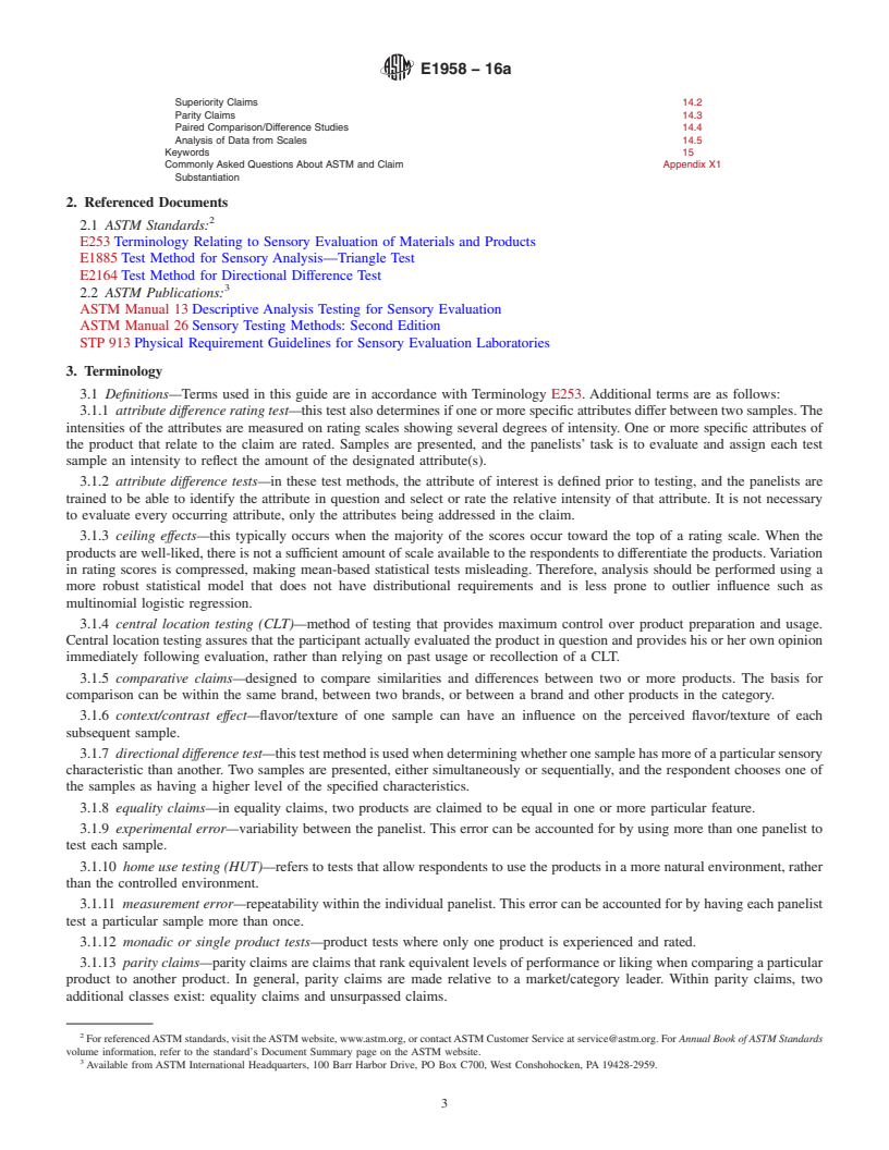 REDLINE ASTM E1958-16a - Standard Guide for  Sensory Claim Substantiation