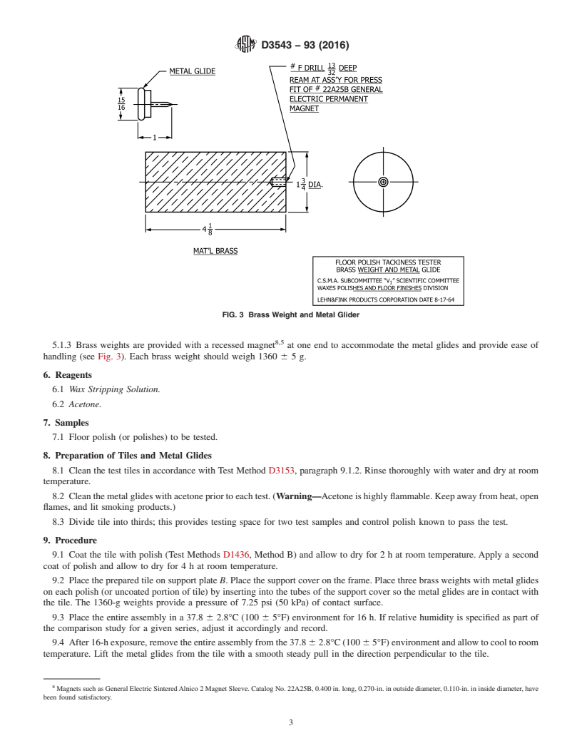 REDLINE ASTM D3543-93(2016) - Standard Test Method for  Metal Glide Adhesion