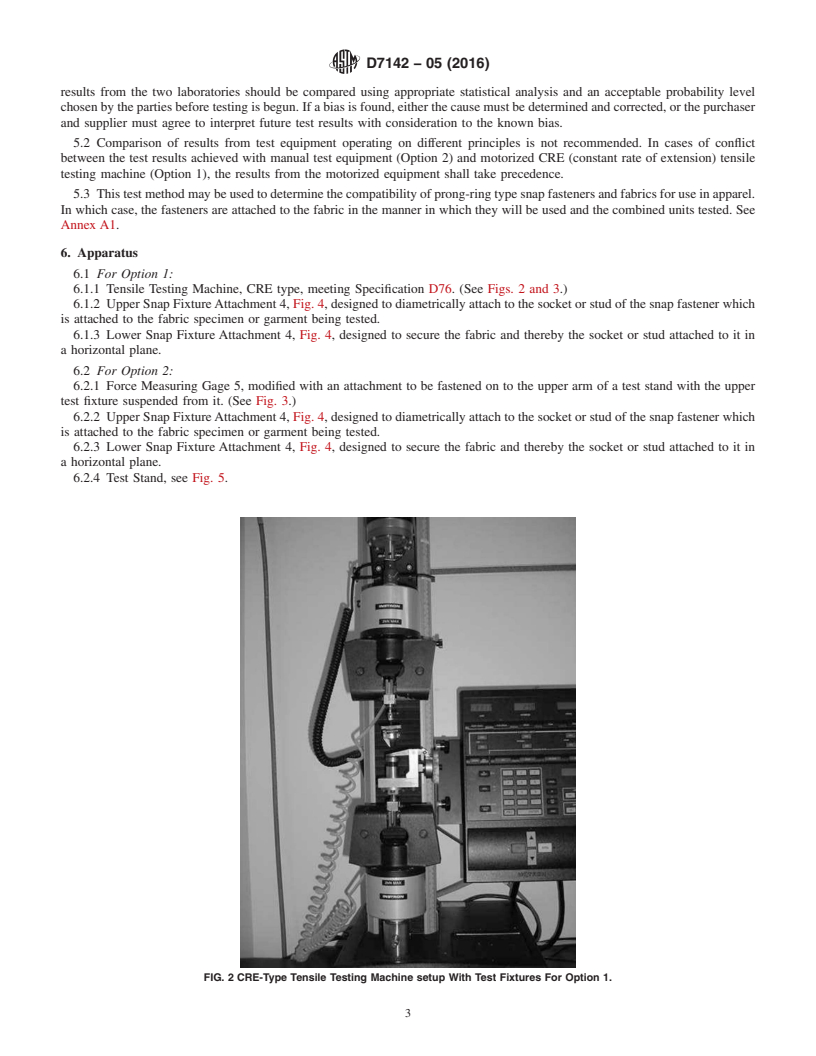 REDLINE ASTM D7142-05(2016) - Standard Test Method for  Holding Strength of Prong-Ring Attached Snap Fasteners