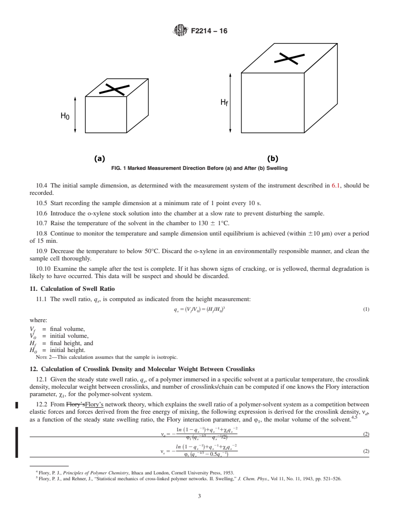 REDLINE ASTM F2214-16 - Standard Test Method for <emph type="bdit">In Situ</emph> Determination of Network Parameters  of Crosslinked Ultra High Molecular Weight Polyethylene (UHMWPE)