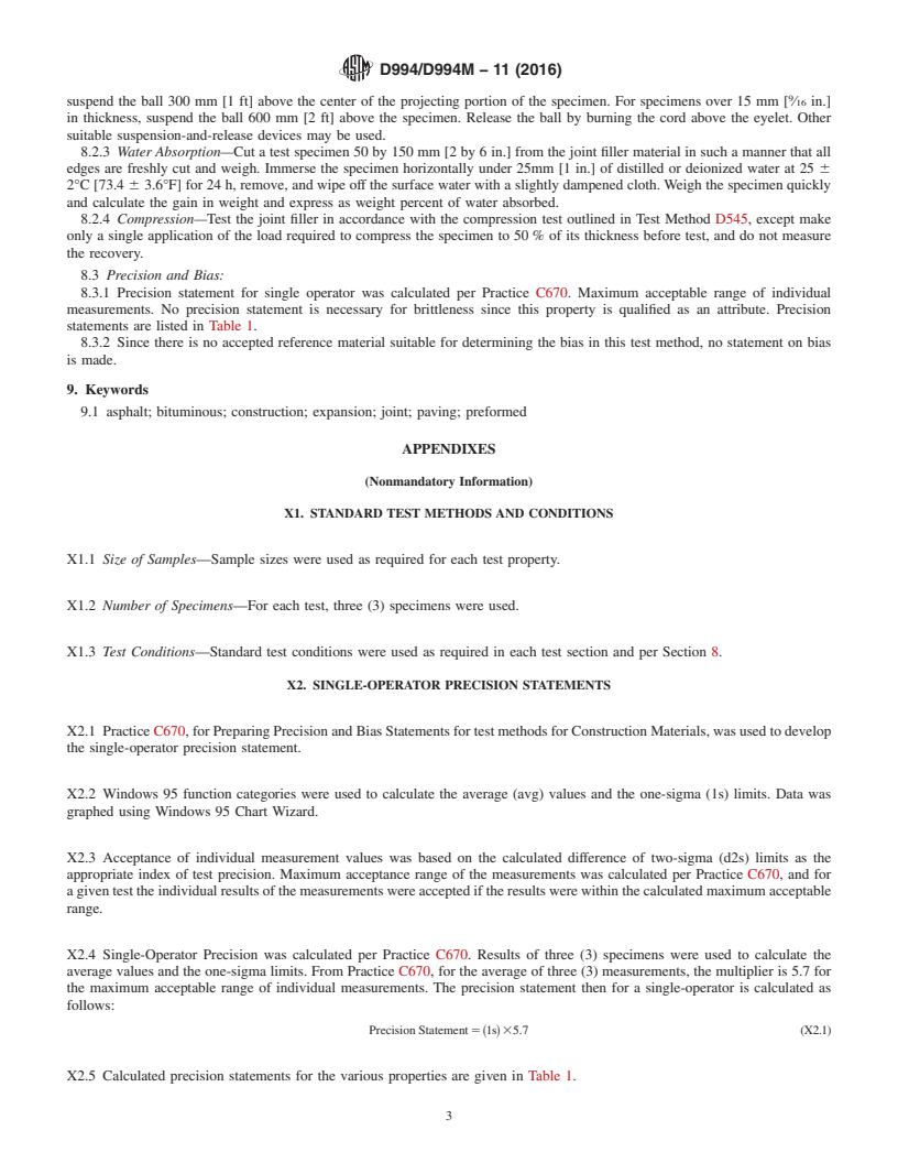 ASTM D994/D994M-11(2016) - Standard Specification for Preformed ...