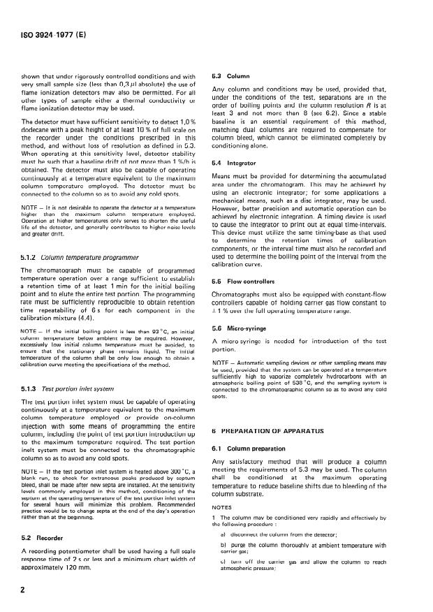 ISO 3924:1977 ISO 3924:1977 - Petroleum products -- Determination of boiling range distribution -- Gas chromatography method - Page 4 preview