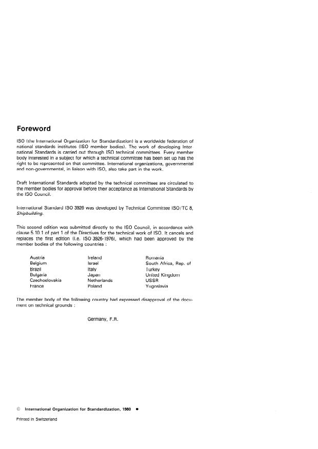 ISO 3926:1980 ISO 3926:1980 - Shipbuilding -- Inland navigation -- Couplings for oil and fuel reception -- Mating dimensions - Page 2 preview