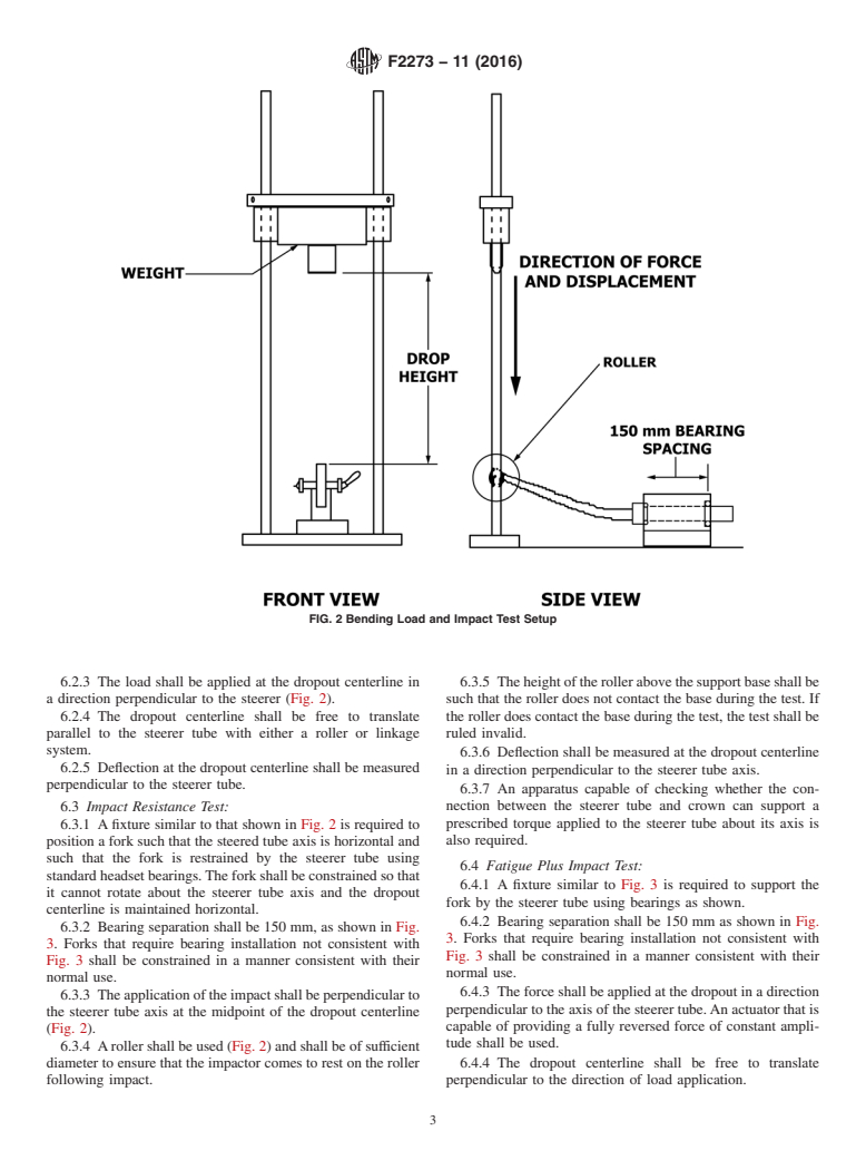 ASTM F2273-11(2016) - Standard Test Methods for Bicycle Forks