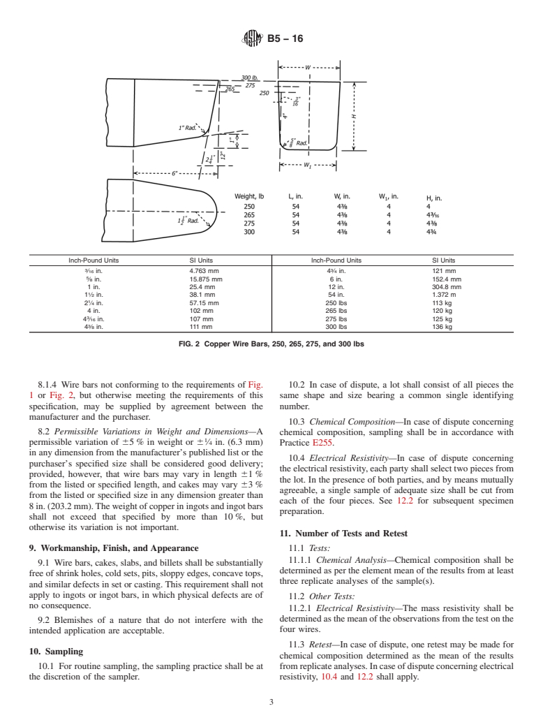 ASTM B5-16 - Standard Specification for High Conductivity Tough-Pitch Copper Refinery Shapes