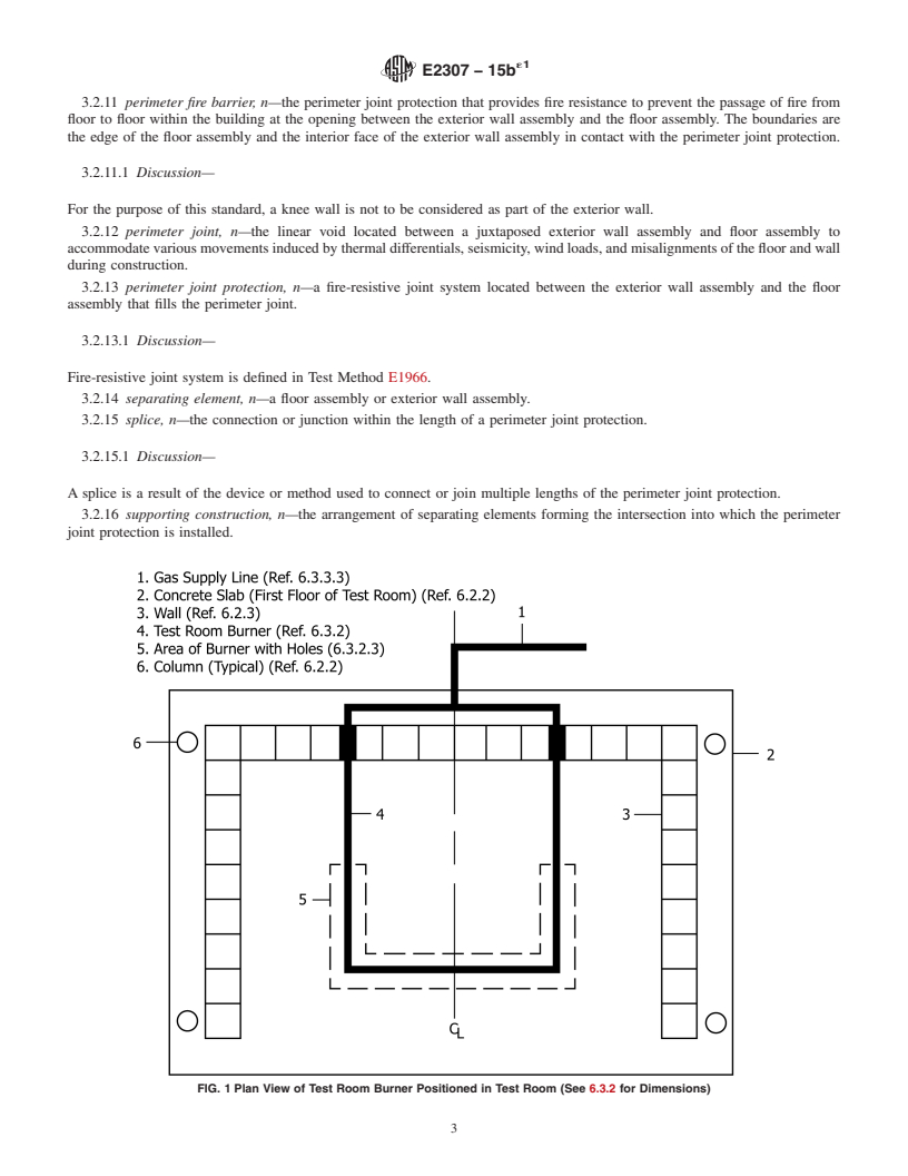 REDLINE ASTM E2307-15be1 - Standard Test Method for  Determining Fire Resistance of Perimeter Fire Barriers Using  Intermediate-Scale, Multi-story Test Apparatus