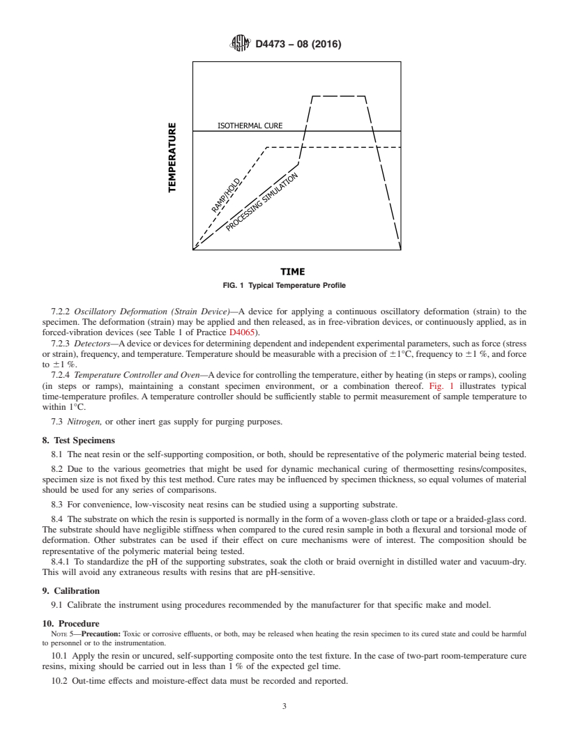 REDLINE ASTM D4473-08(2016) - Standard Test Method for  Plastics: Dynamic Mechanical Properties: Cure Behavior