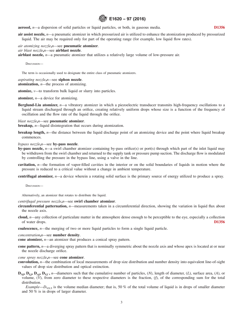 REDLINE ASTM E1620-97(2016) - Standard Terminology  Relating to Liquid Particles and Atomization