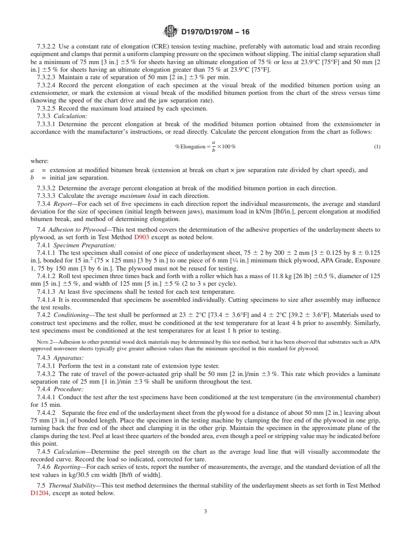 REDLINE ASTM D1970/D1970M-16 - Standard Specification for  Self-Adhering Polymer Modified Bituminous Sheet Materials Used   as Steep Roofing Underlayment for Ice Dam Protection