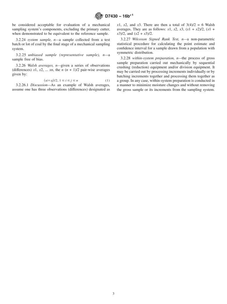 ASTM D7430-16be1 - Standard Practice for Mechanical Sampling of Coal