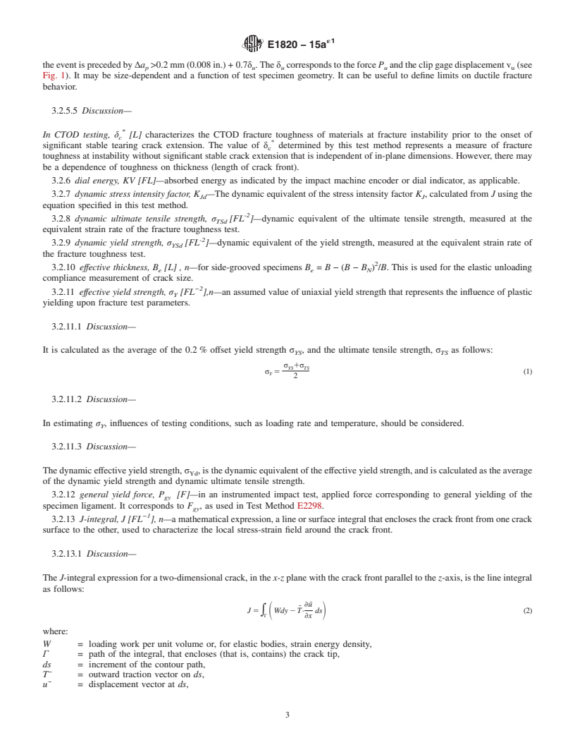 REDLINE ASTM E1820-15ae1 - Standard Test Method for  Measurement of Fracture Toughness