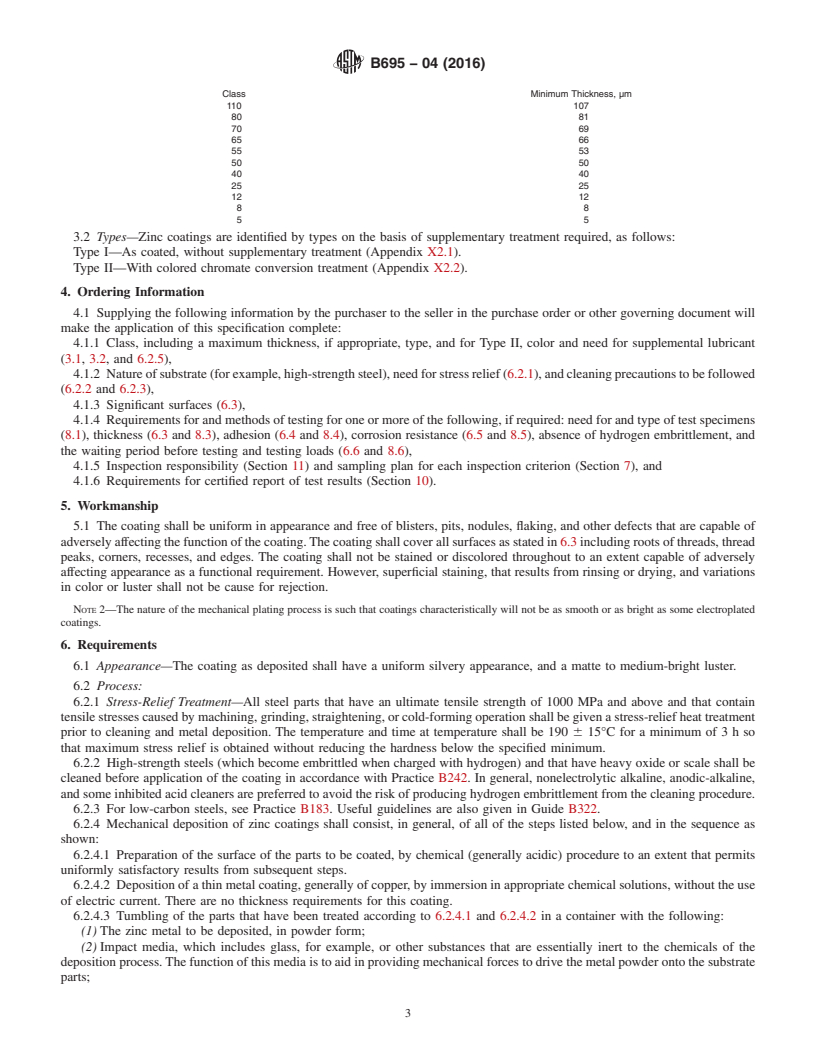 REDLINE ASTM B695-04(2016) - Standard Specification for Coatings of Zinc Mechanically Deposited on Iron and Steel