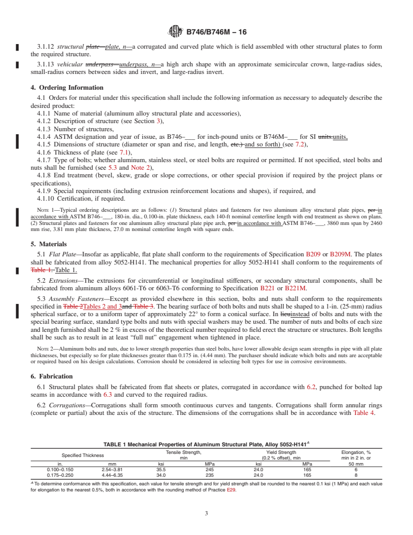 ASTM B746/B746M-16 - Standard Specification For Corrugated Aluminum ...