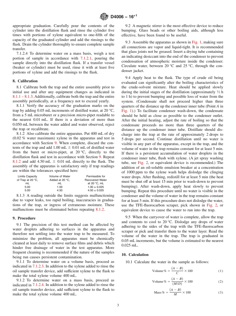 ASTM D4006-16e1 - Standard Test Method for Water in Crude Oil by Distillation