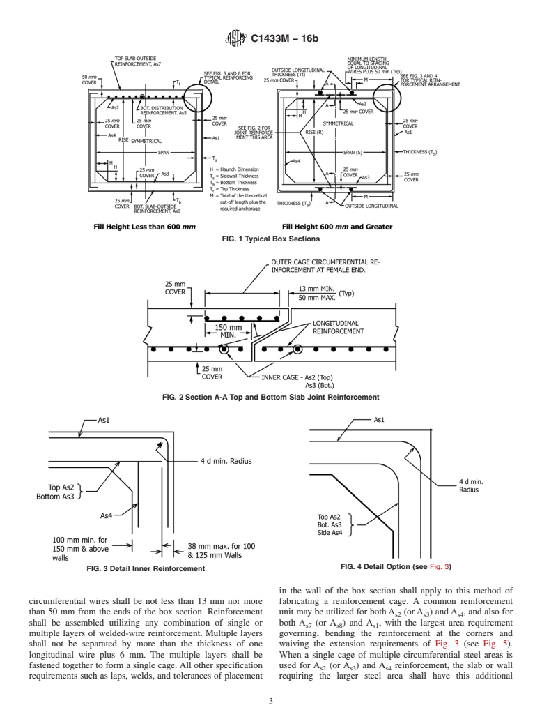 ASTM C1433M-16b - Standard Specification for  Precast Reinforced Concrete Monolithic Box Sections for Culverts,  Storm Drains, and Sewers (Metric)