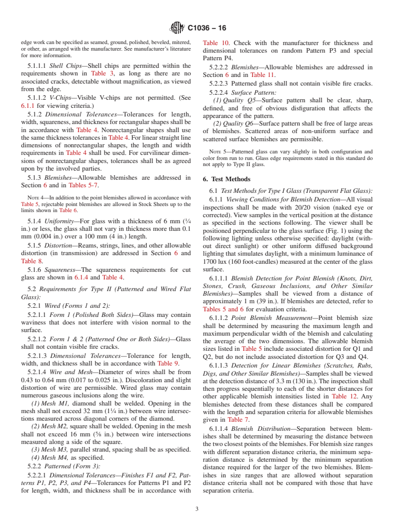 ASTM C1036-16 - Standard Specification for  Flat Glass