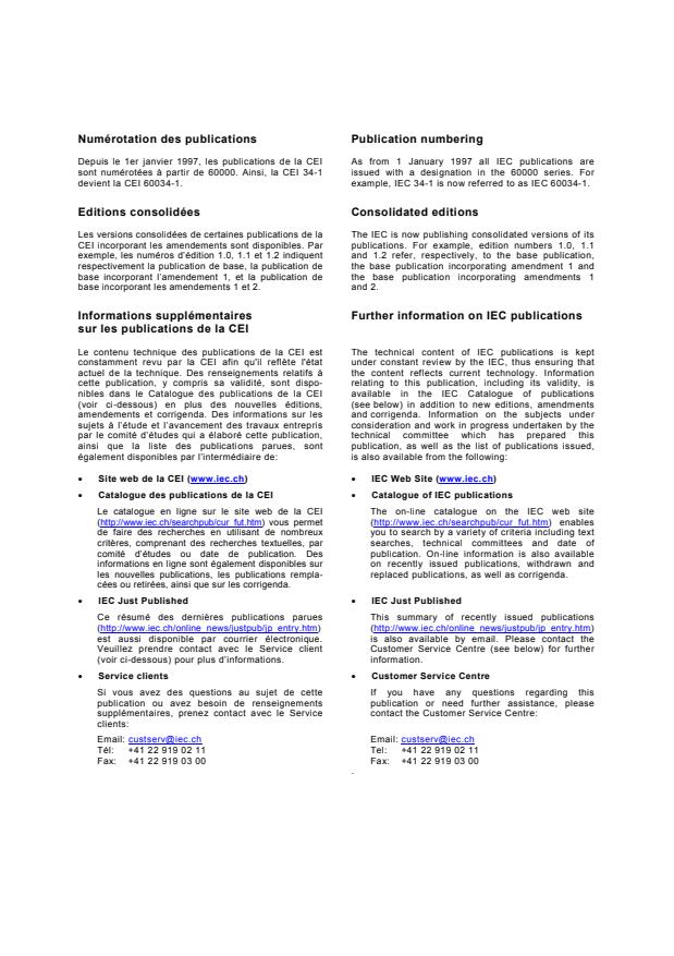 IEC 61243-1:2003 IEC 61243-1:2003 - Live working - Voltage detectors - Part 1: Capacitive type to be used for voltages exceeding 1 kV a.c. - Page 2 preview