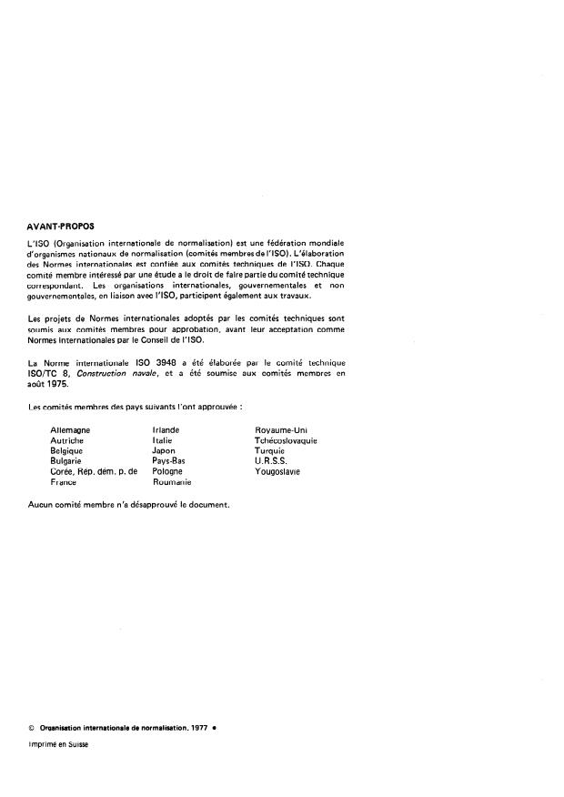 ISO 3948:1977 ISO 3948:1977 - Construction navale -- Bateaux de navigation intérieure -- Installations d'air comprimé et de démarrage -- Échelles de pressions - Page 2 preview