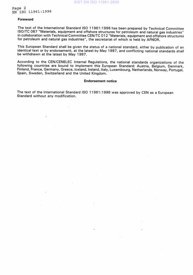 EN ISO 11961:1996 EN ISO 11961:2000 - Page 4 preview