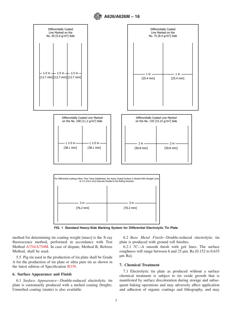 ASTM A626/A626M-16 - Standard Specification for  Tin Mill Products, Electrolytic Tin Plate, Double Reduced