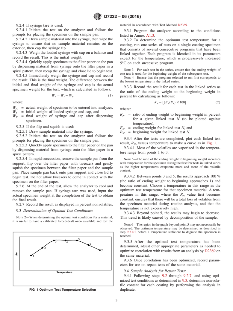 ASTM D7232-06(2016) - Standard Test Method for Rapid Determination of the Nonvolatile Content of Coatings   by Loss    in Weight