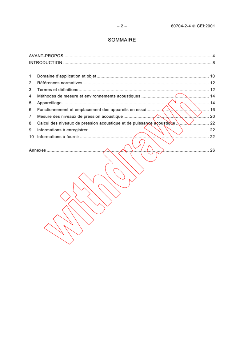 IEC 60704-2-4:2001 IEC 60704-2-4:2001 - Household and similar electrical appliances - Test code for the determination of airborne acoustical noise - Part 2-4: Particular requirements for washing machines and spin extractors
Released:7/31/2001
Isbn:2831857953 - Page 4 preview