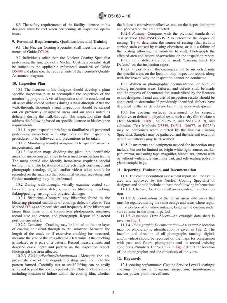 ASTM D5163-16 - Standard Guide for Establishing a Program for Condition Assessment of Coating  Service        Level I Coating Systems in Nuclear Power Plants