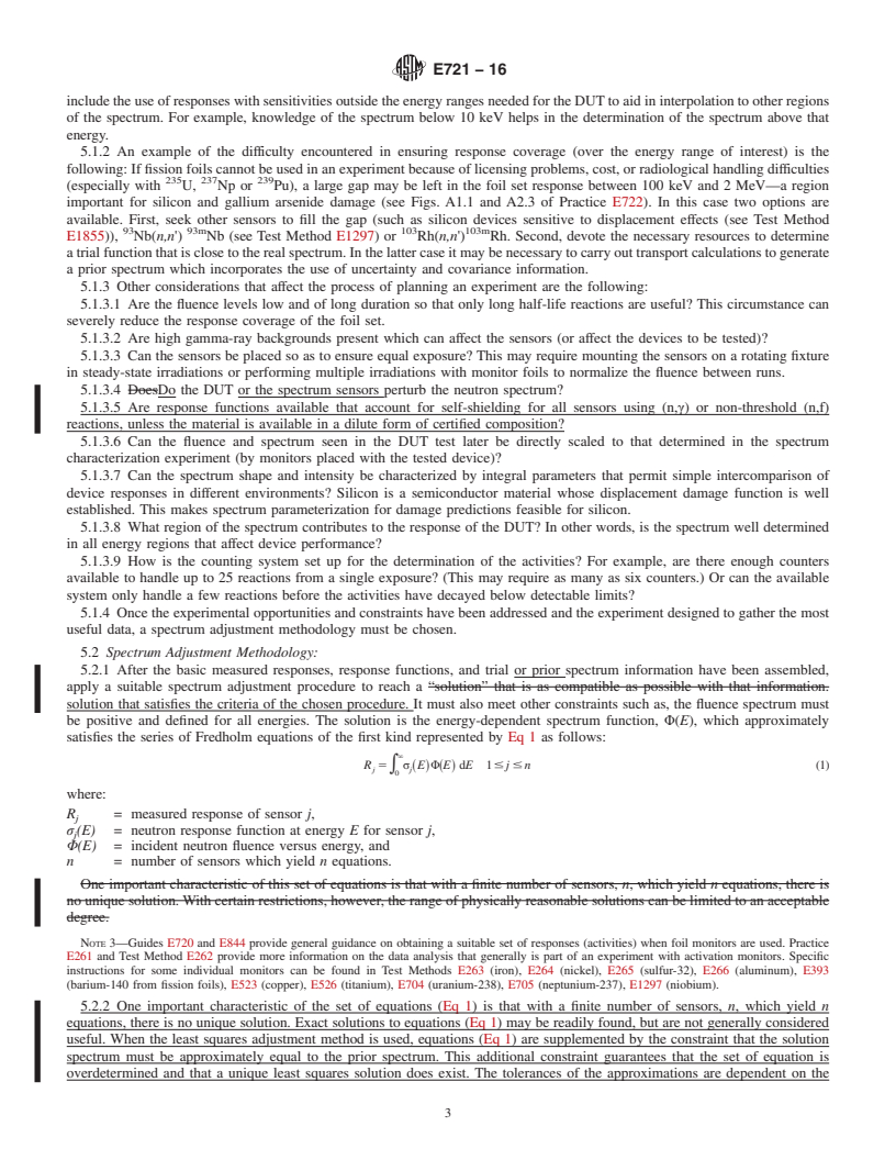 REDLINE ASTM E721-16 - Standard Guide for  Determining Neutron Energy Spectra from Neutron Sensors for  Radiation-Hardness Testing of Electronics