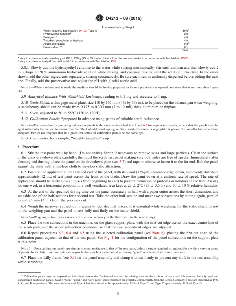 REDLINE ASTM D4213-08(2016) - Standard Test Method for Scrub Resistance of Paints by Abrasion Weight Loss