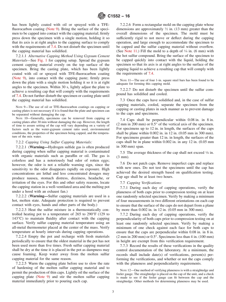 ASTM C1552-16 - Standard Practice for Capping Concrete Masonry Units, Related Units and Masonry Prisms  for Compression Testing