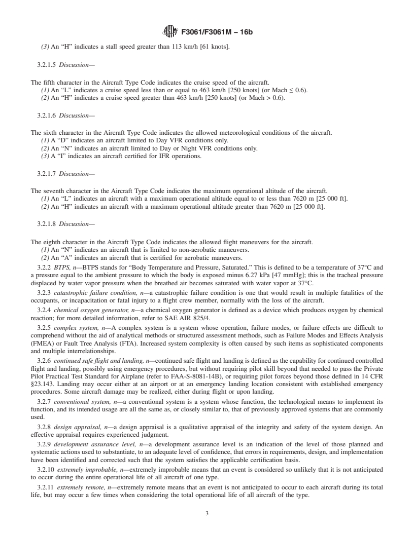 REDLINE ASTM F3061/F3061M-16b - Standard Specification for Systems and Equipment in Small Aircraft